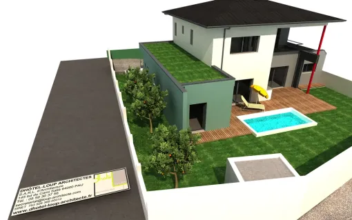 Construction d'une maison neuve à Anglet, Pau, Dhotel loup architectes